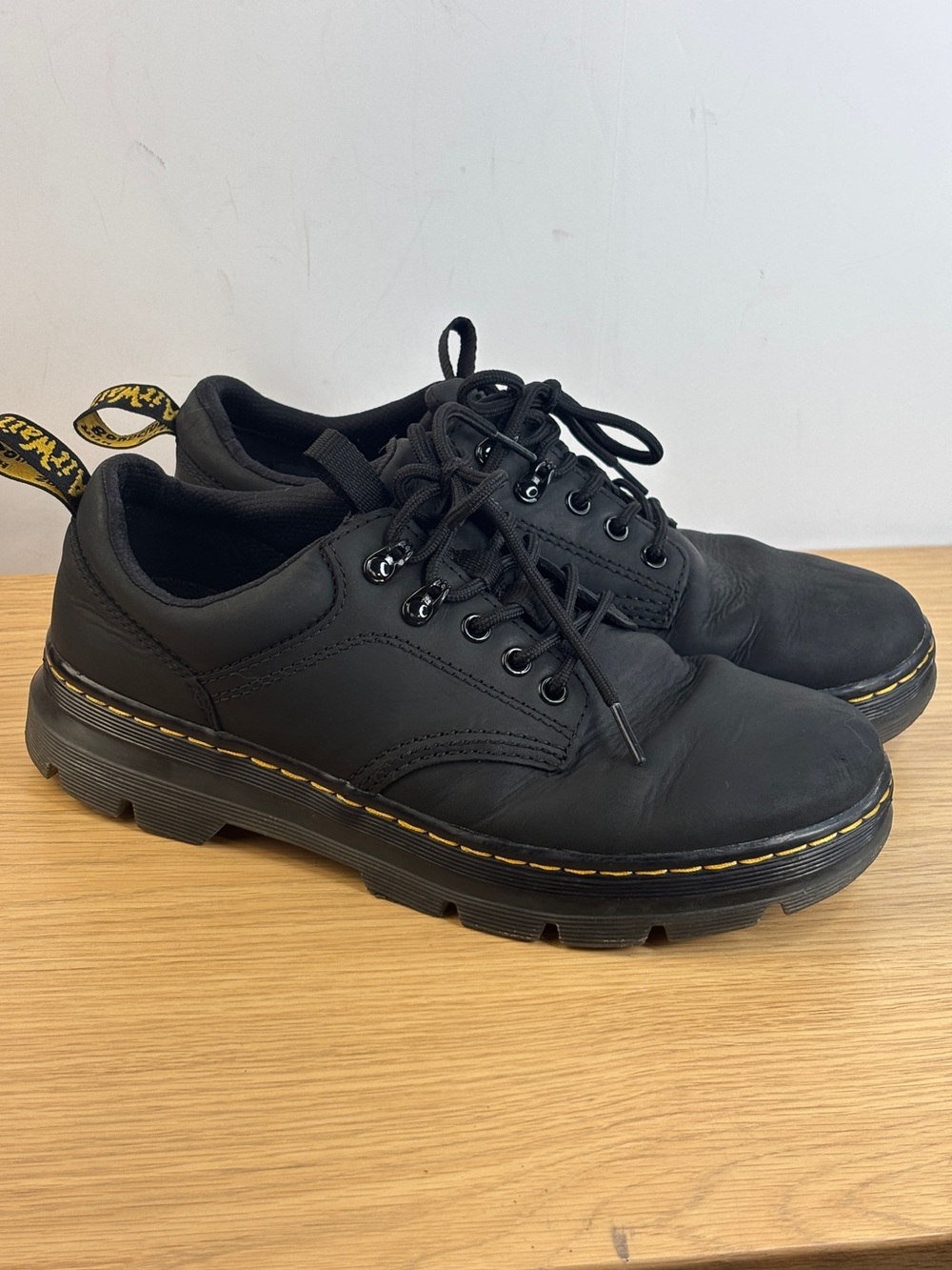 Dr. Martens Reeder Wyoming Black Leather Utility Shoes Mens 9 Woman’s 10